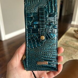 NEW BRAHMIN ZESTY GREEN Ombre Rare CREDIT CARD WALLET